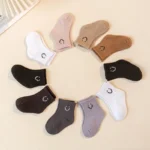 10 pairs  cartoon smile pattern baby socks, versatile daily kid’s socks, boys’ socks, girls’ socks