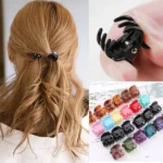 Mini Hair Claw Clips for Women Girls Korean Simple Small Black Transparent Plastic Clips Hairpin Kids Hair Styling Accessories - Image 3