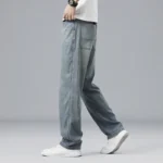 Summer Ultra-thin Lyocell Men’s Jeans Drape Soft Fabric