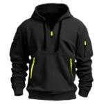 New Men’s Zip-Up Color Block Hoodie with Casual Stylish