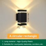 Modern Outdoor Decor Wall Light E27 Bulbs Waterproof Square Wall Lamp LED Home External Street Decoration Lighting Facade Lamps - Image 9