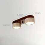 corridor lamp Walnut ceiling lights ash wood led lights for room living room Spotlights Porch light home decor lighting - Image 11