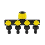 Four-Outlet Garden Water Connector with Separate Switches for Home Irrigation and Plant Watering Needs Easy Install