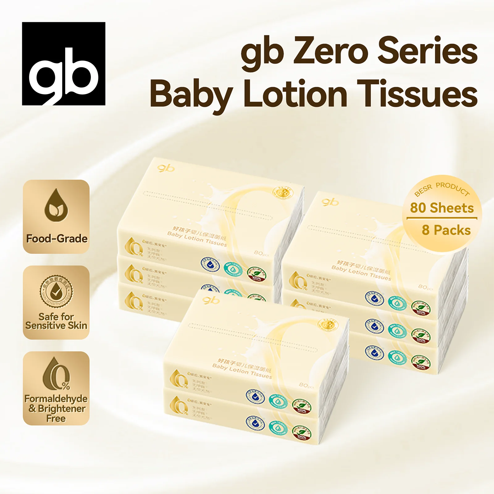 S16bded930c9c453d8a30aaf0d5040855e.webp Baby Lotion Facial Tissues, Soft & Travel Size, Hypoallergenic for Sensitive Skin and Baby, Moisturizing and Clean Gentle - Image 1