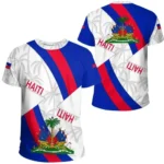 2024 Haiti Island Flag Men Tshirt National Emblem - Image 2