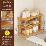 Vertical Shoe Rack – Tall Narrow Shoe Rack Organizer for Small Spaces, Bamboo Shelf for Entryway, Closet, Corner, Doorway