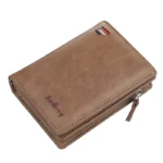 Baellerry Men's PU Leather Short Wallet Vintage Big Capacity with Zipper Coin Pocket Male Card Holder And Money Purse - Image 9