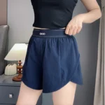 Fake Two-piece Nude Breathable Sports Quick-drying Yoga Fitness Shorts Running Casual Tennis Pants Three-point Pants
