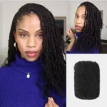 QVR Afro Kinky Bulk Hair No Attachment 50g Afro Curly Bulk 100% Human Hair Unprocessed Virgin Remy Braiding Hair for Dreadlocks - Image 7