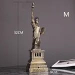 Metal Building 3d Model Statue World Renowned Landmark Buildings Liberty Home Decoration Building Creative Sculpture Model