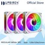 UPSIREN UF-1 PRISM 4 PRO Computer Chassis Fan 12cm ARGB 4 Pin PWM Quiet Cooling Fan 12V Large Air Volume 45.2CFM/600-1500RPM - Image 8