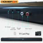 HOMEFISH BS-28B Soundbar 20W Bluetooth Speaker for TV Home Theater RCA/USB/TF/AUX Input Remote Control Sound Bar for PC Phone Tv - Image 2