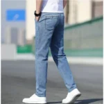 Thin Men’s Baggy Soft Casual Jeans Gray