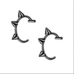 2PCS Trendy 10mm Stainless Steel Punk Clip on Fake Piercing Nose Wrap Lip Rings Unisex Nose Ring Women Men Tusk Body Jewelry - Image 25