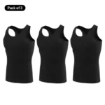 1/3 Piece Men's Four Season Solid Color Plus Size Vest Comfortable Pure Cotton Youth Sports And Fitness Top Middle-aged Base T - Image 8