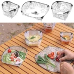 Collapsible Bowl Set Outdoor Camping Foldable Tableware Ultralight Portable Plastic Folding Bowl Dinner Plate Cup Travel Picnic