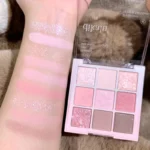 DIKALU 9-Color Sakura Eyeshadow Palette Glitter Matte Low Saturation Pink Brown Nude Makeup Shimmer Eye Pigments Long Lasting - Image 6