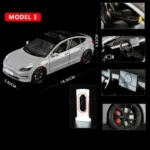 1:24 TESLA Model 3 Car Toys  Alloy Diecasts Metal Vehicles Car Model With Sound Light Vehicle Toys For Children Gifts Collection - Image 10