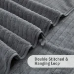 8 Pcs Bath Towel Set - 4 Washcloths, 2 Face Towels & 2 Bath Towels - Absorbent & Quick Dry, Ideal for Bathroom, Gym & Hotel Use - Image 3