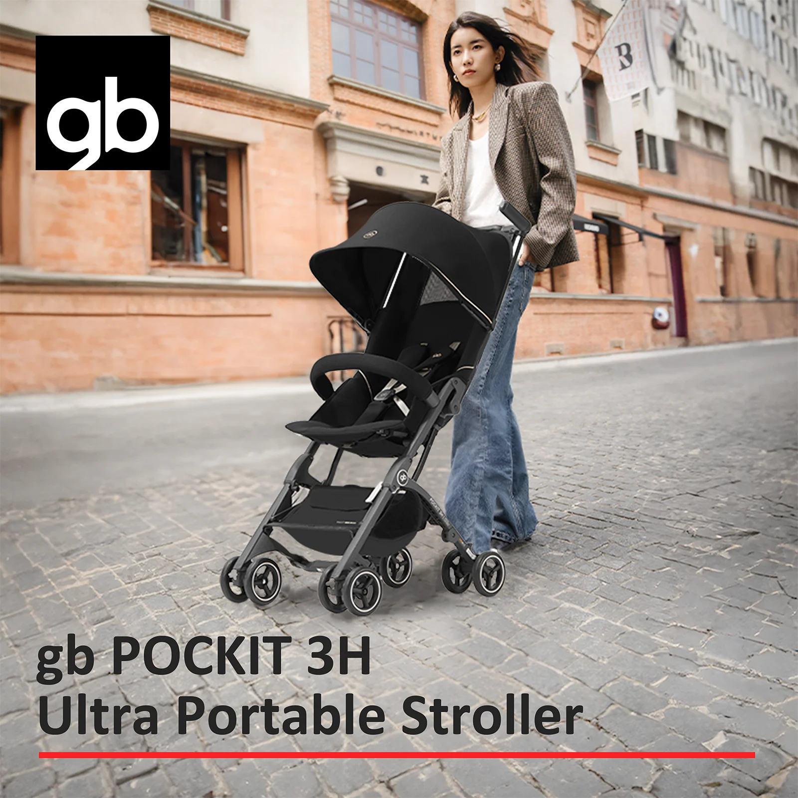 S19a76bcfce8b4ddfa2364e8ca90387d82.webp gb Pockit 3H baby Steoller (Includes Free Armrest), All-Terrain, Lightweight Stroller, Travel-Friendly - Image 1