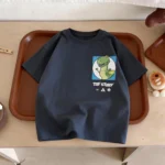 Summer Clothing Printed Cartoon Car Boys Tshirts Tops Short-sleeved Children's Wear Round Collar T-shirt Kids Costume T Shirts - Image 5