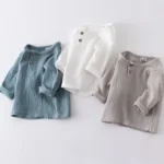 Baby Organic Cotton T-shitrs Newborn Toddlers Boys Tops Casual Spring Summer Cute Soft Muslin Clothes 0-6Years Soft T Shirt - Image 3