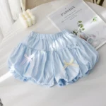 Bear Leader Summer Solid Color Girls Clothes Bow Decorative Shorts Korean Version Casual Folded Children's Clothing 3-7 Years - Image 3