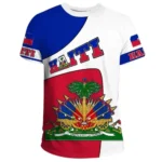 2024 Haiti Island Flag Men Tshirt National Emblem - Image 5