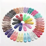 10/50Pcs Snap Hair Clips Candy Color Glossy 5cm/2in No Slip Metal Hair Pins Clips Barrettes Accessories for Baby Girls Hairpins - Image 4