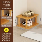 Vertical Shoe Rack – Tall Narrow Shoe Rack Organizer for Small Spaces, Bamboo Shelf for Entryway, Closet, Corner, Doorway
