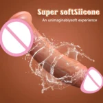 2 in1 Super Realistic Dildo Penis Sliding Foreskin+Ejaculating - Image 6