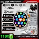 2026 New 1100mah AMOLED Smart Watch Men 170+Sport Fitness LED Flashlight IP69 Waterproof Bluetooth call GPS track Smartwatch iOS - Image 14