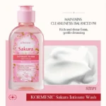 Sakura Women's Intimate Care 5-Piece Set, Product Includes: Private Area Cleansing Liquid, Essence, Gel, Lotion, Spray, Gentle Cleansing, Balances the Environment, Long-Lasting Freshness, and a More Firm and Smooth Light Beige Color Suitable for All Skin Types. Women's Gifts, Intimate Health, Femini - Image 6