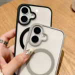 Luxury For Magsafe Transparent Case For iPhone 17 16 15 14 13 12 11 Pro Max Mini 17 Air Magnetic Wireless Charge Bumper Cover