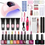 LIMEGIRL 8ml Gel Nail Polish Kit with UV Nail Lamp Electric Nail Drill UV Soaking Gel Base and Top Coat Gel Polish Nail Tool Kit - Image 7
