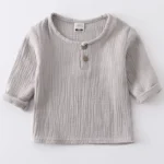 Baby Organic Cotton T-shitrs Newborn Toddlers Boys Tops Casual Spring Summer Cute Soft Muslin Clothes 0-6Years Soft T Shirt - Image 2