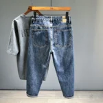 Men's Jeans Streetwear Fashion Tapered Pants Blue - Image 2
