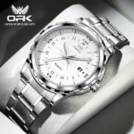 OPK Brand Steel Belt Dual Calendar Men's Quartz Watch 6003 - Image 12