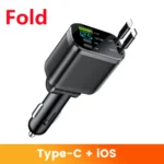 Elough 5 IN 1 Car Charger Retractable USB