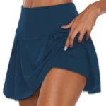 Women Sprints Tennis Dance Fitness Short Skirts Quick Drying Solid Female Lining High Waist Mini Skirts Shorts - Image 2