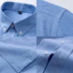 100% Cotton Oxford Men's Shirts Short Sleeve Solid color Soft Regular Fit Formal Dress Shirt Social Blouse Male Clothes M-5XL - Image 6