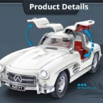 1:32 300SL for Benz Car Model Sound and Light Pull Back Children's Toy Collectibles Birthday Gift Toys for Kids - Image 2