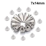 200/10PCS Double Caps Silver Rivets Cone Studs Punk Round Cone Spikes for Shoes Bags Clothing Garment Nail Rivet DIY Sewing Tool - Image 9