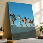 1 Pc Customized Photo Canvas with DIY Wood Frame Or Frameless Poster Personalized Gift for Lovers Customizable Home Decor