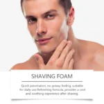 50ml Aloe Shaving Mousse for Men Keep Refresh Comfortable Softening Beard Not Irritaing Deep Cleaning Shave Skin Care Cream - Image 3