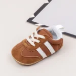 Baby Casual Sports Shoes for Spring Autumn High-Quality TPR Sole Anti-Slip Prewalker For 0-18M Girls And Boys BLS4034