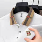 Luxury brand logo short sleeved polo shirt for men's summer new high-end silk cotton breathable casual fashion T-shirt clothing - Image 4