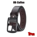 New in Luxury Leather Men's Belt Fashion Metal Alloy Pin Buckle Adult Casual Business Waist Strap for Jeans - Image 8