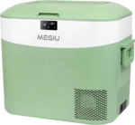 Portable Car Fridge 23 Quart Compressor Cooler 12V/24V DC for Outdoor Camping Travel Home Use -18℃~+15℃ Green