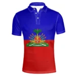 Haiti Custom College Name Team Logo Lapel T Shirt Hti - Image 3